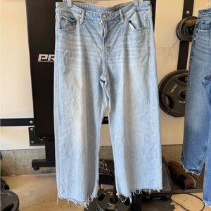 American Eagle Low Rise Baggy Wide-Leg Jeans, sz 12 short